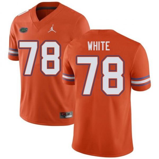 Men's Florida Gators #78 Ethan White NCAA Jordan Brand Orange Authentic Stitched College Football Jersey BYQ1162IJ